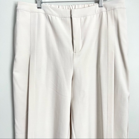 NWOT H by Halston Stitch Pleat Seamed Wide Leg Cropped Trousers - Picture 7 of 12